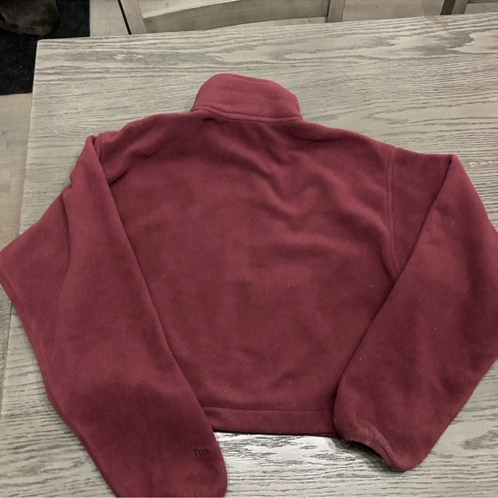 TNA polar fleece burgundy quarter zip XS - Picture 4 of 5